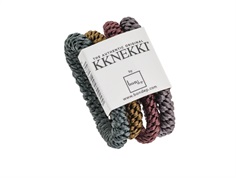 Kknekki hårelastikker blue/bordeaux mix (4-pack)